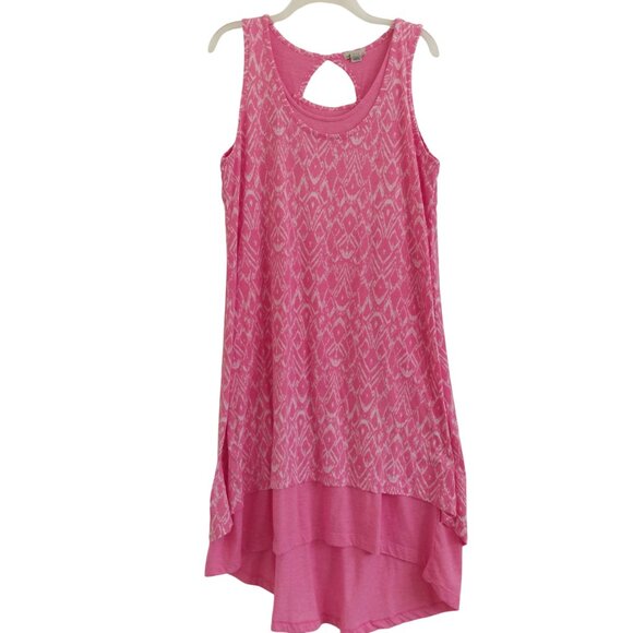 Mod-O-Doc Pink Burnout Jersey Keyhole Sleeveless Midi Dress Like New Size XL - Picture 4 of 10